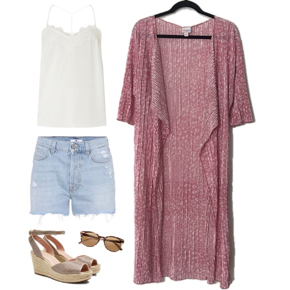 LuLaRoe Other - LuLaRoe baby pink & white cheetah print Shirley